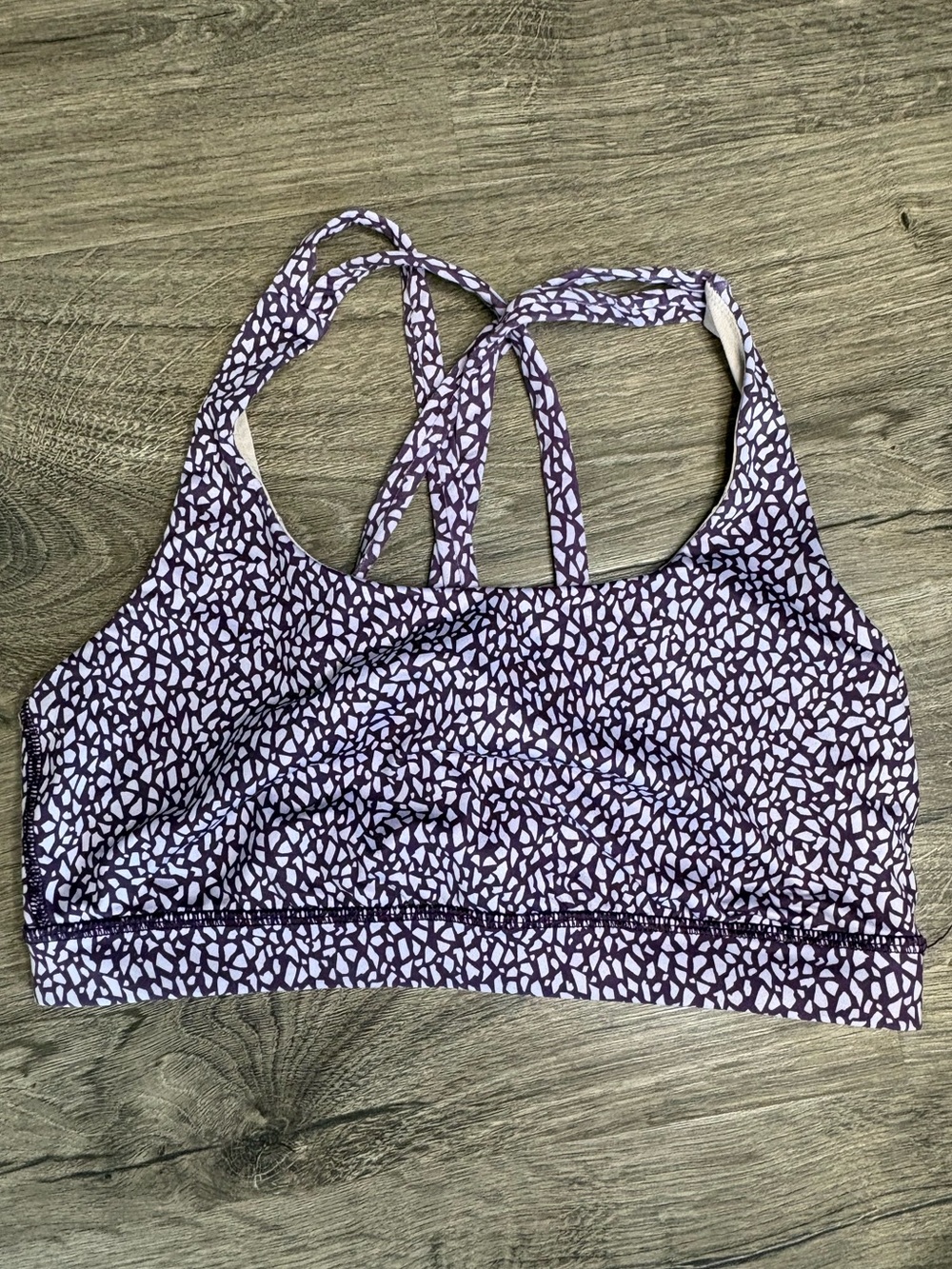 lululemon athletica Purple and White Patterned Sports Bra